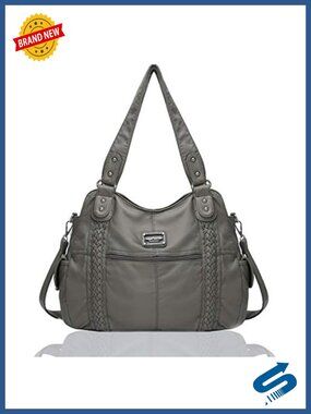 Soft PU Leather Hobo Shoulder Bag Crossbody Purse with Pockets